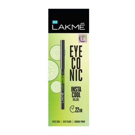 Lakme Eyeconic Insta Cool Kajal, Deep Black, 0.35 g