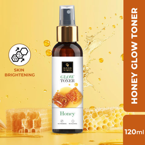 Good Vibes Honey Glow Toner | Hydrating, Calming | No Parabens, No Alcohol, No Sulphates, No Mineral Oil, No Animal Testing (120 ml)