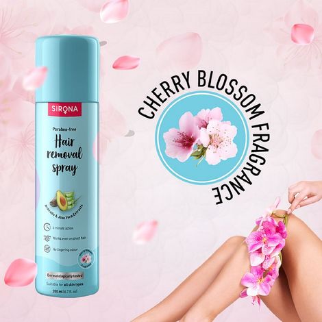 Sirona Hair Removal Cream Spray for Women Painless Body Hair