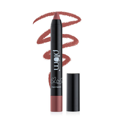 Plum Twist & Go Matte Lipstick | Ceramides + Hyaluronic Acid | Airbrushed Finish | Long Lasting | 100% Vegan & Cruelty-Free | Witty In Pink - 124 (Mauve Pink)