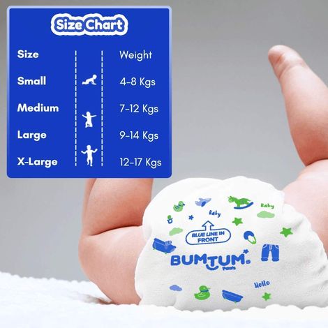 BUMTUM Baby Diaper Pants Double Layer Leakage Protection High Absorb  Technology - M - Buy 72 BUMTUM Cotton Pant Diapers for babies weighing < 12  Kg