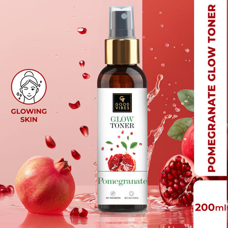 Good Vibes Pomegranate Glow Toner | Rejuvenating, Hydrating | With Honey | No Parabens, No Alcohol, No Sulphates, No Animal Testing (200 ml)