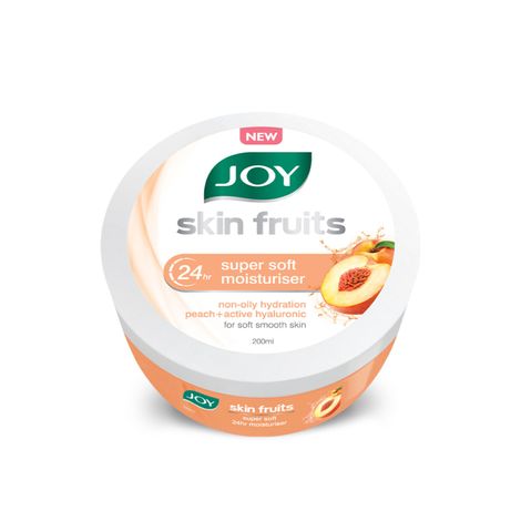 Joy Skin Fruits 24hr Super Soft Moisturiser with Peach & Active Hyaluronic (200 ml)
