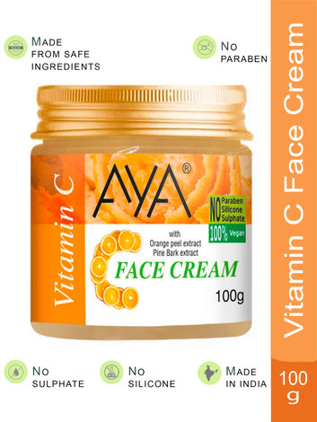 AYA Vitamin C Face Cream, 100 g | No Paraben, No Silicone, No Sulphate