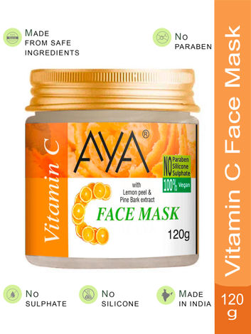 AYA Vitamin C Face Mask, 120 g | No Paraben, No Silicone, No Sulphate