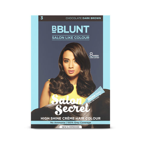 BBlunt Salon Secret High Shine Creme Hair Colour - Chocolate Dark Brown (152 ml)