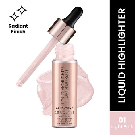 Swiss Beauty Liquid Highlighter Illuminater- Light-Pink (18 ml)