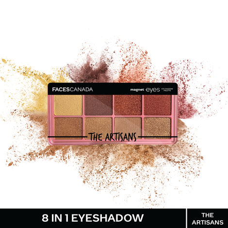 FACES CANADA Magneteyes 8 in 1 Eyeshadow Palette - The Artisans, 6.4g | Shimmer & Matte Shades | Long Lasting & Intensely Pigmented | Buttery Soft Lightweight Texture | Smooth & Easily Blendable