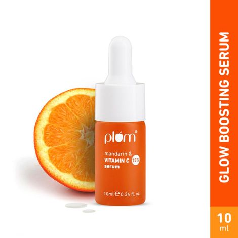 Plum 15% Vitamin C Face Serum | Boosts Glow | Reduces Dark Spots & Hyperpigmentation | with Pure Ethyl Ascorbic Acid | Lightweight & Quick-absorbing | Fragrance-Free | 10 ml
