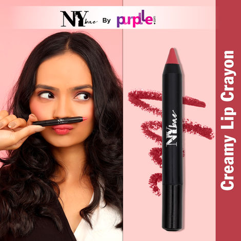 NY Bae Mets Matte Lip Crayon | Creamy Matte Finish |  Moisurizing | Satin Texture | Multipurpose Lipstick | Lip & Cheek Crayon | Bad Guy's Choice 4 (2.8 g)