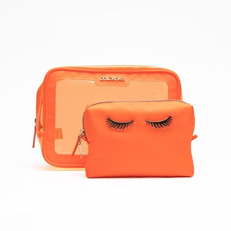 Colorbar Lips & Lashes Box Pouch (Set Of Two) - Neon Orange