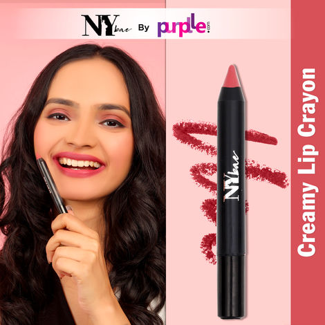 NY Bae Mets Matte Lip Crayon | Creamy Matte Finish |  Moisurizing | Satin Texture | Multipurpose Lipstick | Lip & Cheek Crayon | Coral Lipstick | Say No-No 37 (2.8 g)