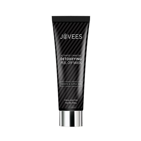 Jovees Herbal Activated Charcoal Detoxifying Peel Off Mask With Bamboo Charcoal & Moringa Seeds | Fights Pollution & De-Tan Skin | For Men & Women 100gm