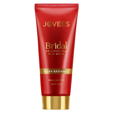 Jovees Herbal Bridal Brightening Face Scrub With Turmeric, Honey & Pearl Millet Flour | For All Skin Types | Gently Remove Dead Skin | For Ultra Radiance 100gm