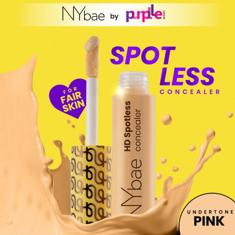 NY Bae HD Spotless Concealer (11g) - Light Ivory 01 | Lightweight Foundation | Contour | Glowing Korean Skin | Medium Coverage | Matte Finish