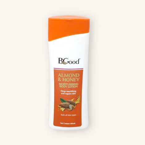 Bgood| Almond Honey Moisturising Body Lotion - 300 Ml| Body Lotion Cream for Women & Men| Body Lotion for Dry Skin| Winter & Summer Body Lotion| All Day Skin Care| Body Lotion for All Skin Type