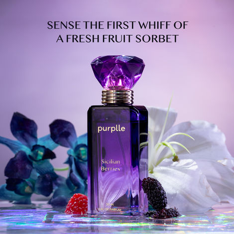 Fragrances by Purplle | Sicilian Berries (50ml) | fruity notes bitter orange, lemon, smoked vanilla, rose, sandalwood, tonka bean | long lasting fragrance | luxury perfume for women | premium fruity fragrance