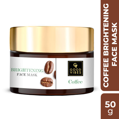 Good Vibes Coffee Brightening Face Mask | Anti-Acne, Anti-Ageing | No Parabens, No Sulphates, No Mineral Oil, No Animal Testing (50 g)