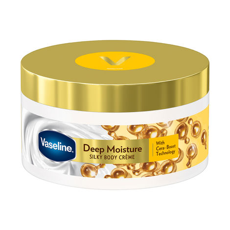 Vaseline Deep Moisture Silky Body Creme, 180 g. With Cera-Boost Technology for Silky Smooth Skin, 180 g