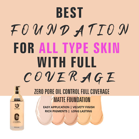 Matt look Zero Pore Oil Control Full Coverage Matte Foundation