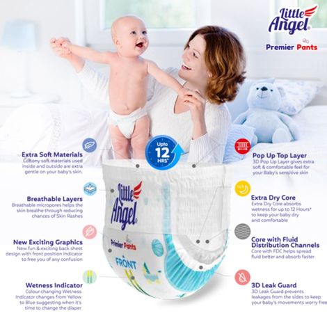 Buy Bumtum Baby Diaper Pants, Large Size, 62 Count, Double Layer Leakage  Protection Infused With Aloe Vera, Cottony Soft High Absorb Technology  (Pack of 1) Online at Low Prices in India - Amazon.in