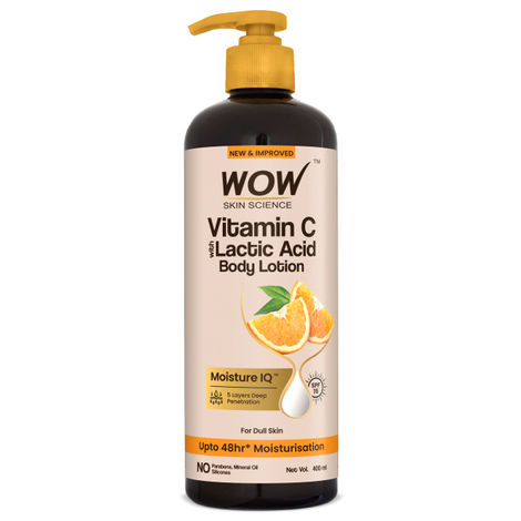 WOW Skin Science Vitamin C Body Lotion For Medium Hydration - Dull & Dry Skin - 400 ml