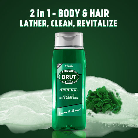Brut Original body wash for men All in 1 Hair Body Shower Gel