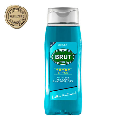 Brut Sport Style body wash for men All In One Hair Body Shower
