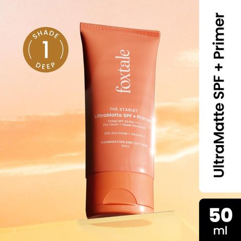 Foxtale Ultra Matte SPF 50 PA++++ & Primer | Shade 1 50ml