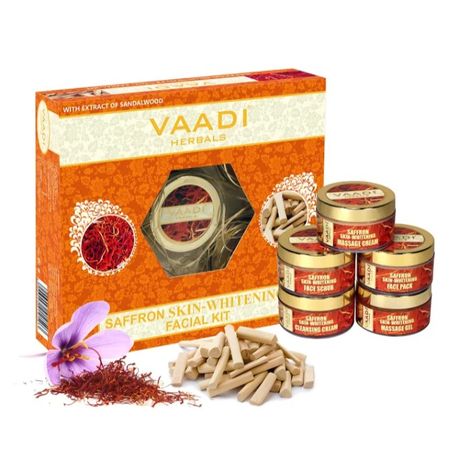 Vaadi Herbals Saffron Skin-Whitening Facial Kit With Sandalwood Extract (270 g)