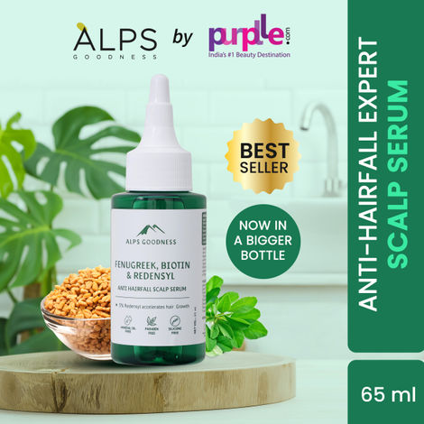 Alps Goodness Fenugreek, Biotin and Redensyl Anti Hairfall Scalp Serum (65 ml) I Hair Growth Serum I Methi Hair Serum I Hair Loss Prevention I For all hair types 