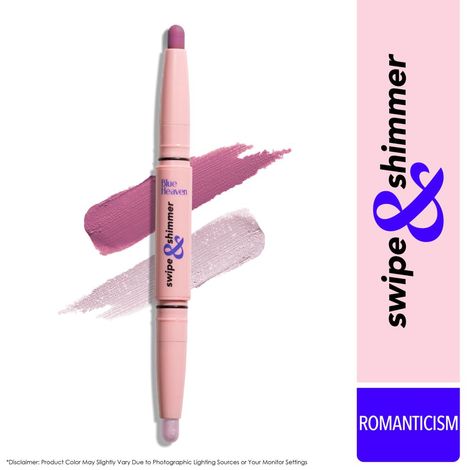 Blue Heaven Swipe & Shimmer Long Lasting Non Transfer Eyeshadow Stick | Matte & Matallic Shades , Romanticism (3 g)