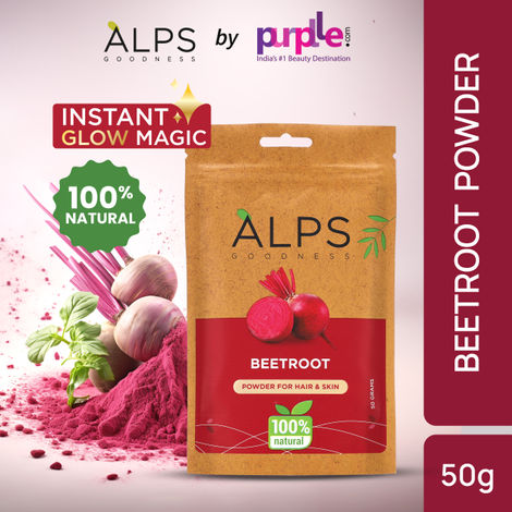 Alps Goodness Powder - Beetroot (50 g) | 100% Natural Powder | No Chemicals, No Preservatives, No Pesticides | Hair Mask or Face Mask | Nourishes hair follicles | Face Pack for brightening skin | Hair Spa