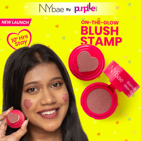 NY Bae Stamp and Glow Blush - Crimson Craze (5g) | Blush | Lip & Cheek Tint | Korean Glass Skin | Creme Blush | Eyeshadow