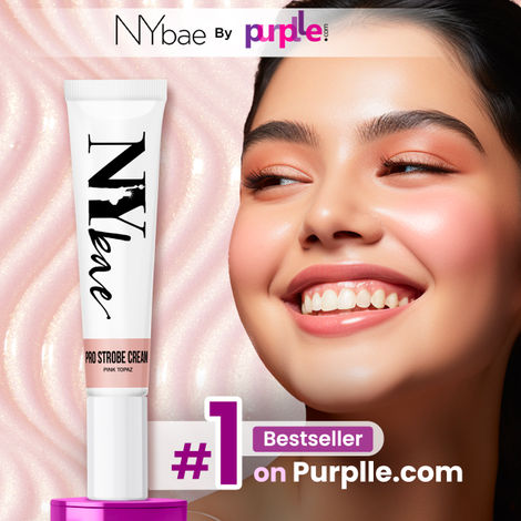 NY Bae PRO Strobe Cream | Primer + Highlighter + Moisturizer | Glowing Korean Skin - Pink Topaz (12 g)