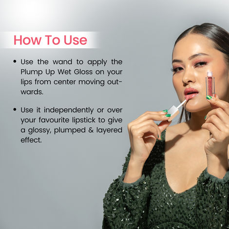 Swiss Beauty Plump-Up Wet Lip Gloss for Glossy and Fuller Lips 2-Caramel  Crush 2Ml