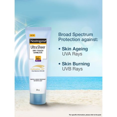 Buy Neutrogena Ultra Sheer Dry-Touch Sunblock SPF 50+ Ultra Light Clean  Feel (30 ml) Online