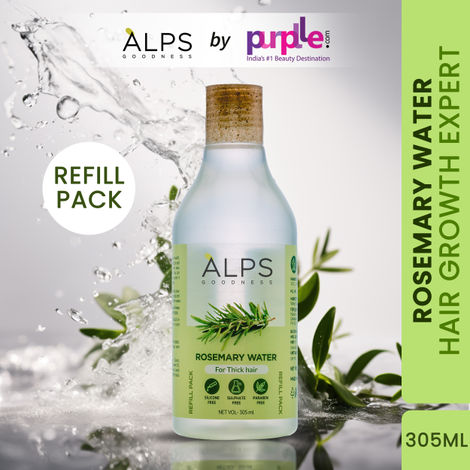 Alps Goodness Rosemary Water Refill Pack (305 ml) | Boosts Hair Growth | Reduces Hair Fall | Hair Spray for Hair Growth | Viral Rosemary Water