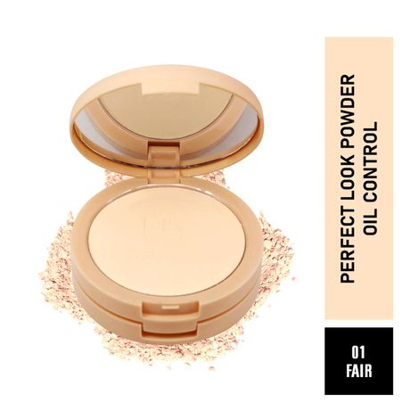 Matt look Perfect look Powder 2 in 1 Formula Oil Control, Powder + Base Concealer, Face Makeup, Fair (20gm)