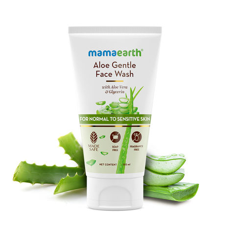 Mamaearth Aloe Gentle Face Wash with Aloe Vera & Glycerin for Normal to Sensitive Skin - 150 ml