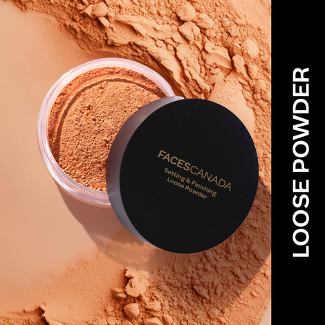 FACES CANADA Setting and Finishing Loose Powder 10g | Sheer Coverage | Seamlessly Blends | Naturally Radiant Finish | Uniform Application | Mineral Oil Free | Paraben Free | Vegan