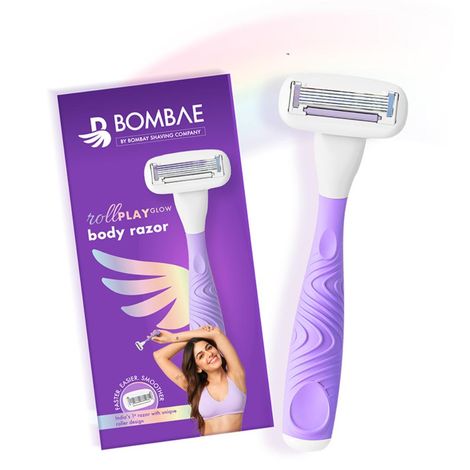 Bombae Women Rollplay Glow Body Razor - White & Purple