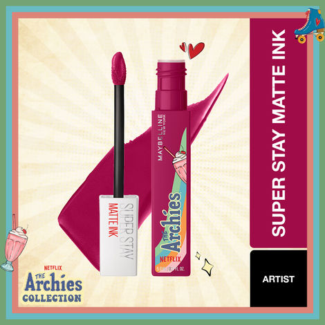 Maybelline NY SuperStay Matte Ink Lipstick, The Archies Collection, Artist, 5ml