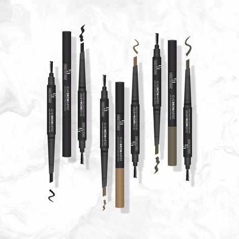 Half N Half Eye Brow Artist Long Lasting Automatic Eyebrow Pencil Brush Black 0.4gm