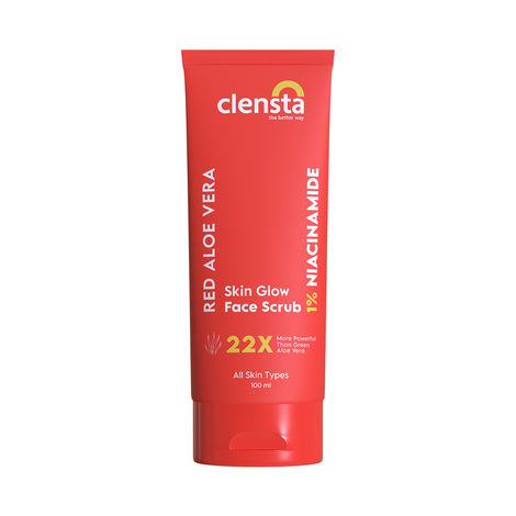 Clensta Skin Glow Daily Use Face Scrub with 1% Niacinamide, Vitamin E & 3% Walnut Shell for Deep Cleansing, brightening & tan removal | Face pack for Glowing Skin | Sulfate & Paraben Free - 100g