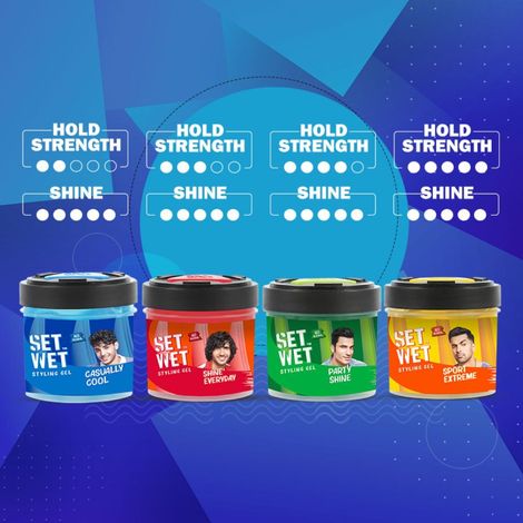  Set Wet Hair Styling Gel Cool Hold, 250ml - 1 Pack
