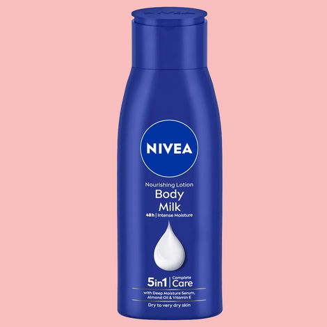 NIVEA Nourishing Body Milk 50ml Body Lotion 48 H Moisturization With 2X Almond Oil Smooth and Healthy Looking Skin For Very Dry Skin