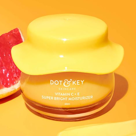 Dot & Key Vitamin C + E Sorbet Super Bright Moisturizer for Face | Vitamin C Face Cream For Glowing Skin | Fades Pigmentation & Dark Spots, Reduces Skin Dullness | Oil Free & Lightweight | For All Skin Types | 60ml