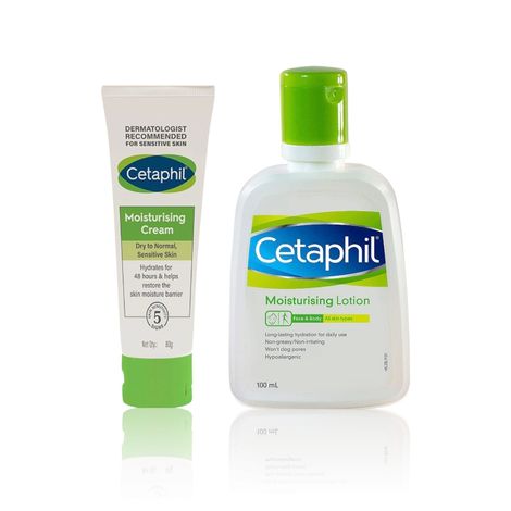 Cetaphil Combination Skin Combo [Cetaphil Moisturising Cream (80 g) + Cetaphil Moisturising Lotion (100 ml)]