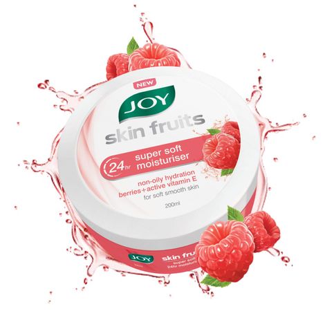 Joy Skin Fruits 24hr Super Soft Moisturiser with Berries & Active Vitamin E (200 ml)